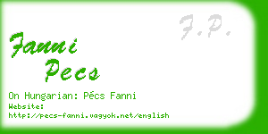 fanni pecs business card